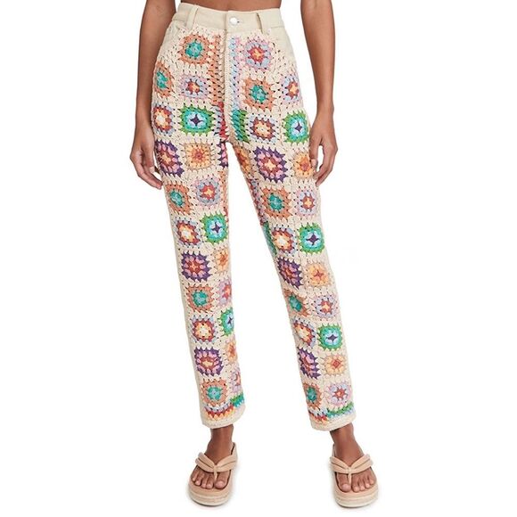 Free People x We The Free Crochet Zuri Mom Jeans $198 - Picture 9 of 10